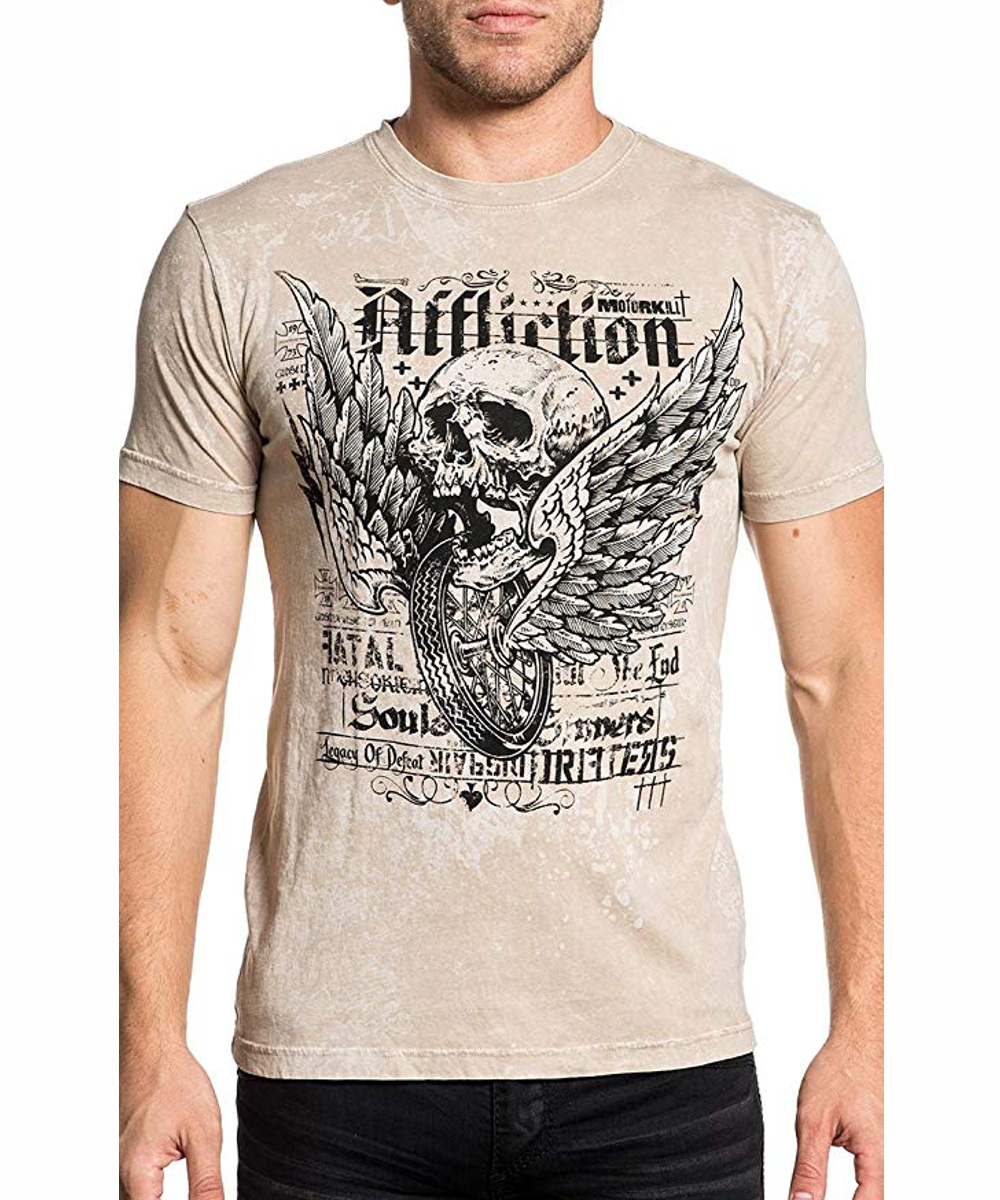 Affliction T-Shirt Fatal A-17844 sand