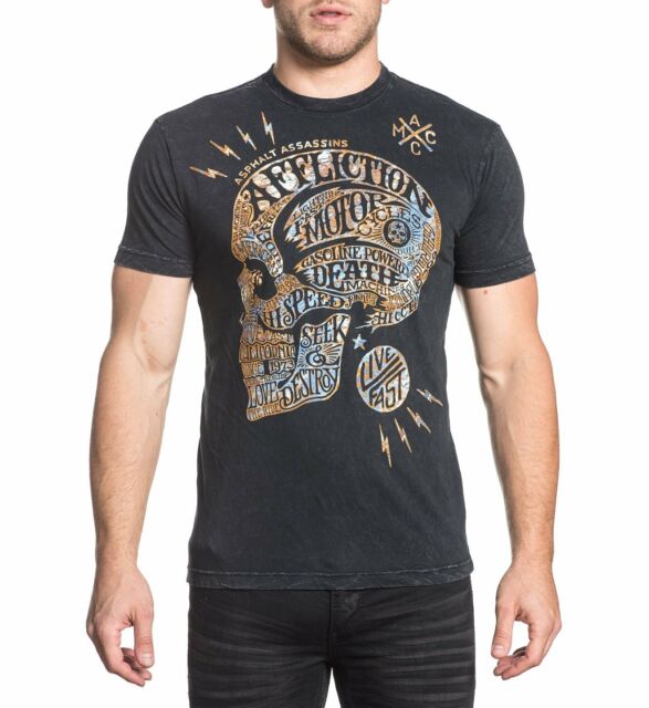 Affliction T-Shirt Motor Head A-18023 bla