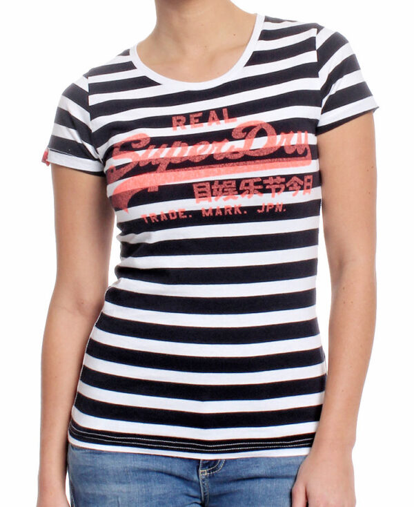 Superdry Damen T-Shirt G10023XODS navy Stripe