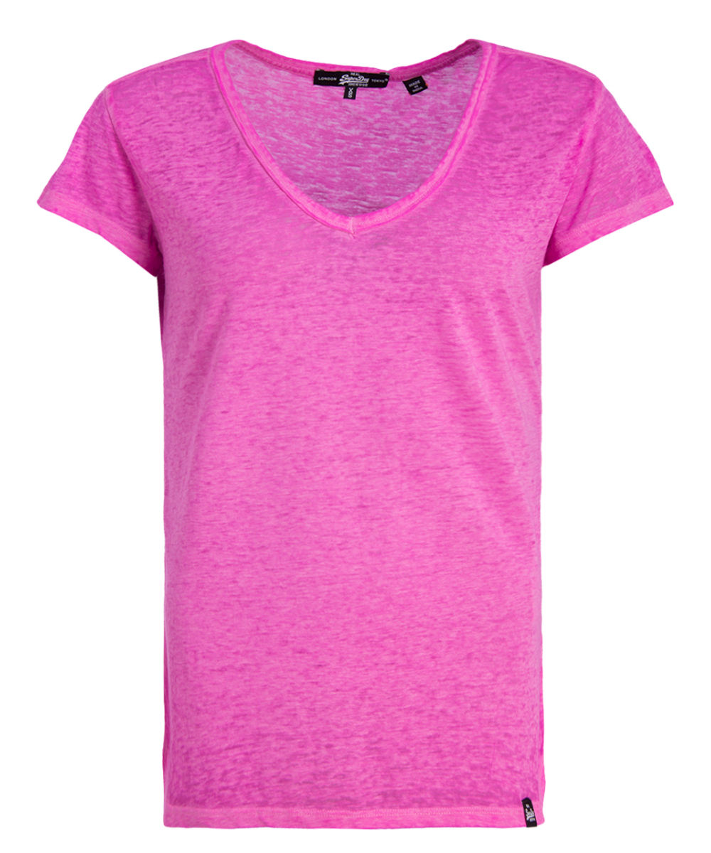 Superdry Damen T-Shirt G60010RO raspeberry sorbet neon
