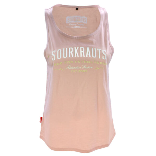 Sourkrauts Girly Tank Top Bianca rosa