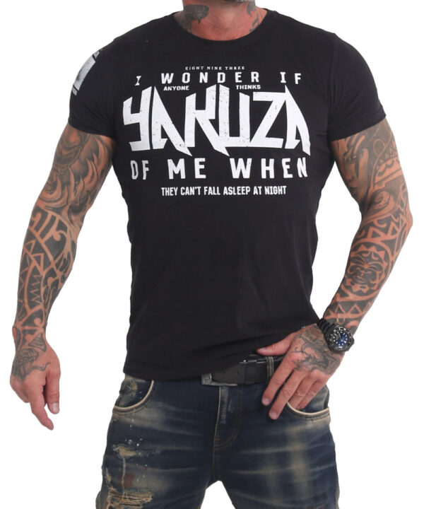 Neues Yakuza Herren Basic Line 4W T-Shirt Schwarz