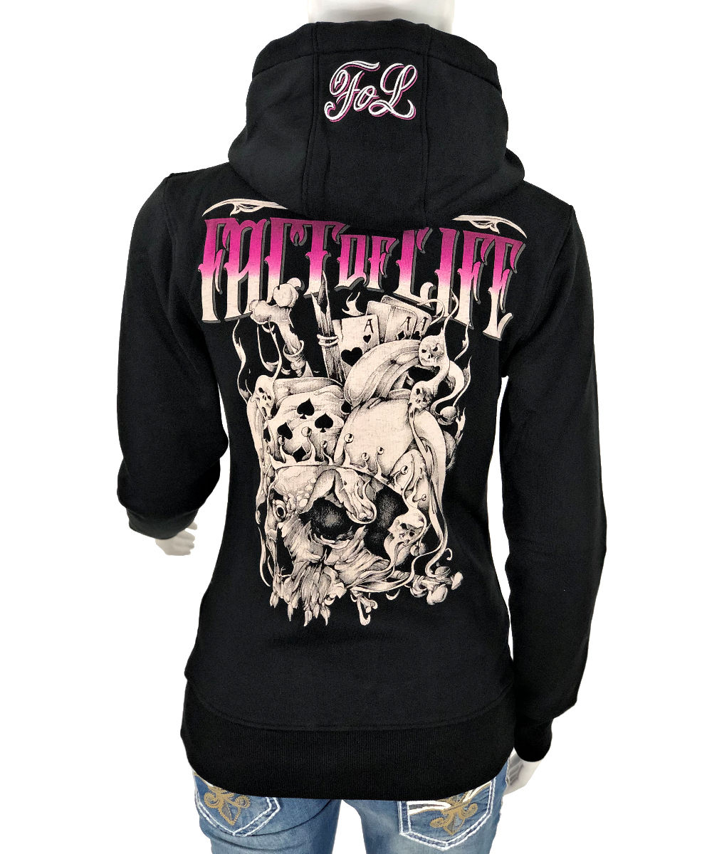 Fact of Life Damen Long-Hoodie Time is Over Lady GSH-02 black