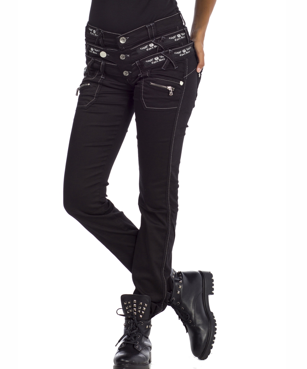 Cipo & Baxx Damen Jeans CBW-0313 black