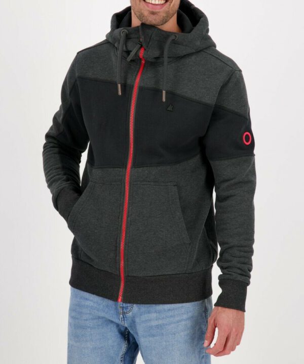 Alife and Kickin Jacke Ziphoodie Julian anthrazit