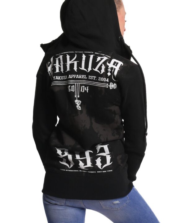 Yakuza Dark Side Long Kapuzenjacke GLHZB-9138 schwarz