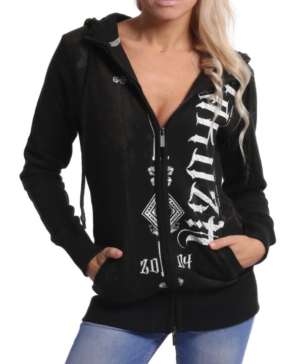 Yakuza Dark Side Long Kapuzenjacke GLHZB-9138 schwarz