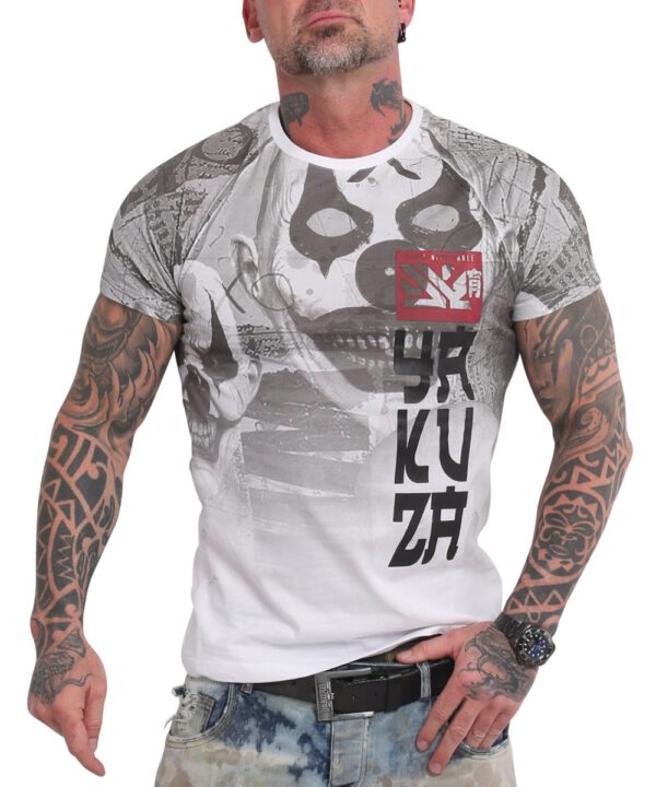Yakuza Psycho Clown Allover T-Shirt TSB-18052 weiß