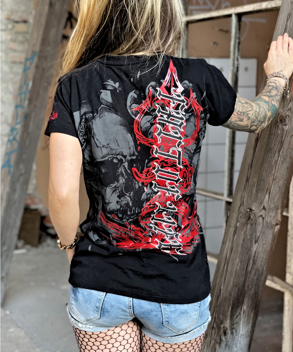 Fact of Life Frauen T-Shirt "Death Kiss" Shirt GS-03 black