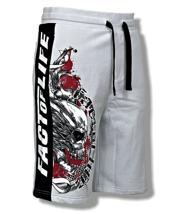 Fact of Life Shorts "Flying Skull" S-02 light grey