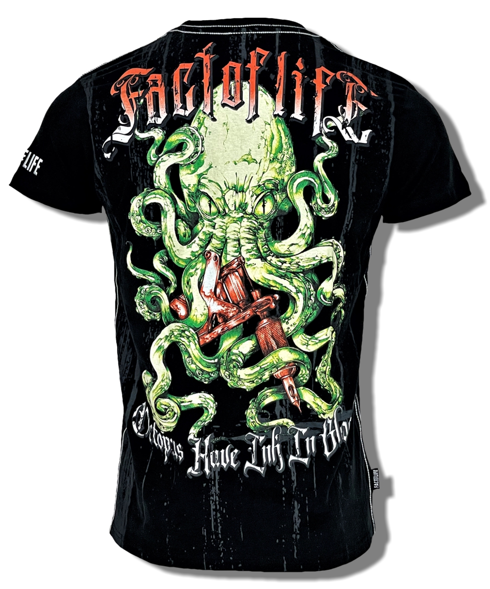 Fact of Life T-Shirt "Ink Octopus" TS-48 black