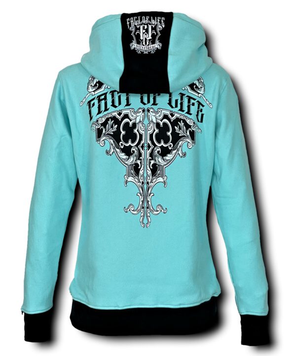 Fact of Life Damen Hoodie “Lion” GSH-04 turquosie