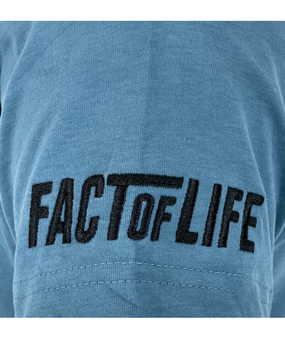 Fact of Life T-Shirt „Three Wise Skulls“ TS-51 lake blue