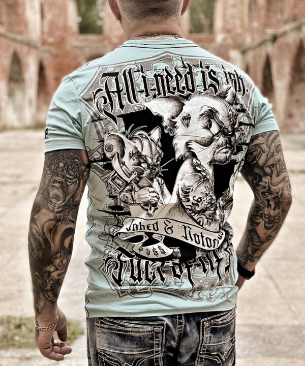 Fact of Life T-Shirt “Inked & Notorious” TS-55 turquoise