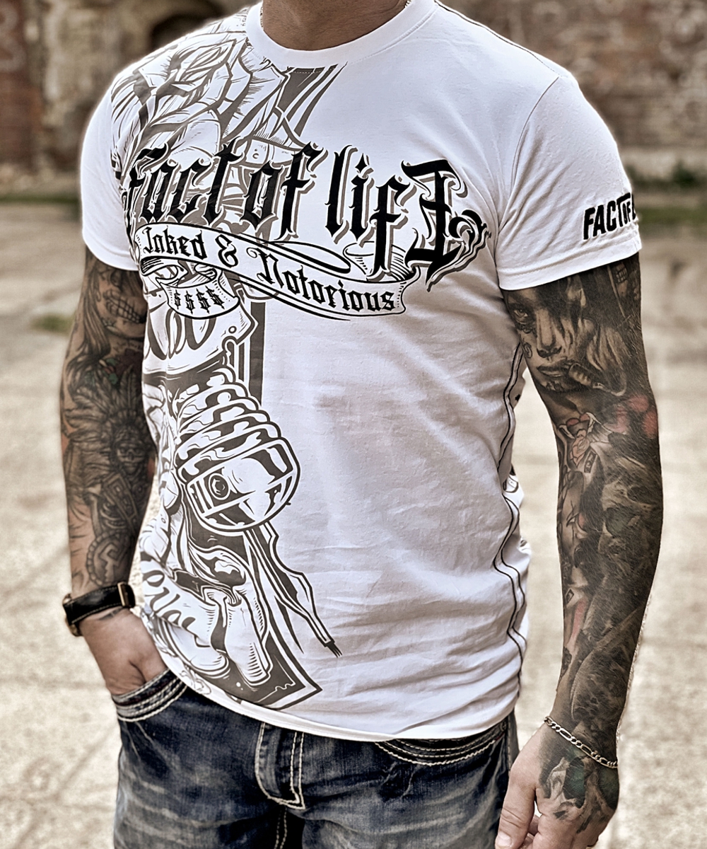 Fact of Life T-Shirt “Inked & Notorious” TS-55 white