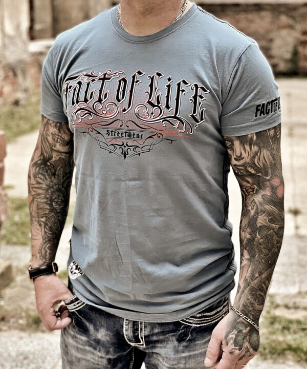 Fact of Life T-Shirt „Three Wise Skulls“ TS-51 lake blue