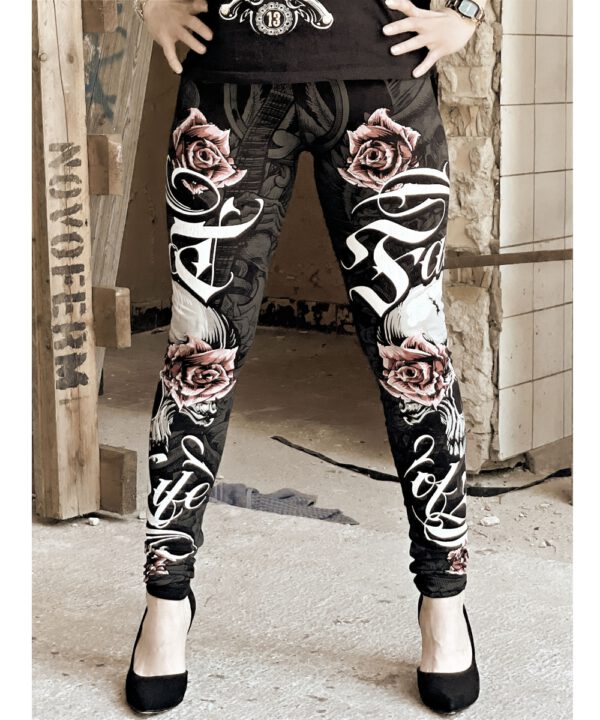 Fact of Life Leggings "The Last Roses" LG-04 black