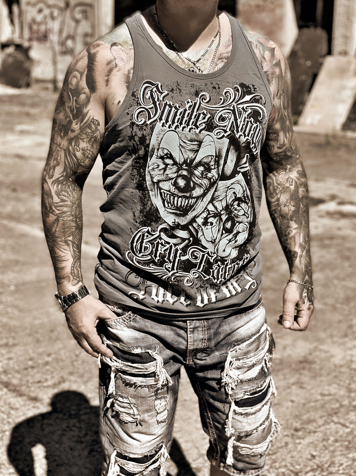 Fact of Life Tank Top "Smile Now, Cry Later" TT-04 Spring Lake – Bild 3