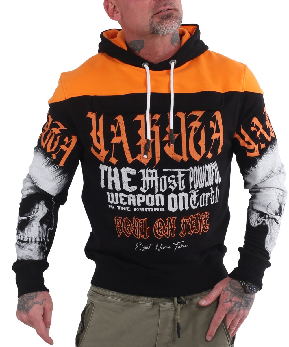 Experiment Pearly Absolutely Yakuza Soul Two Face Hoodie HOB-20013 schwarz | Vipeside Streetwear