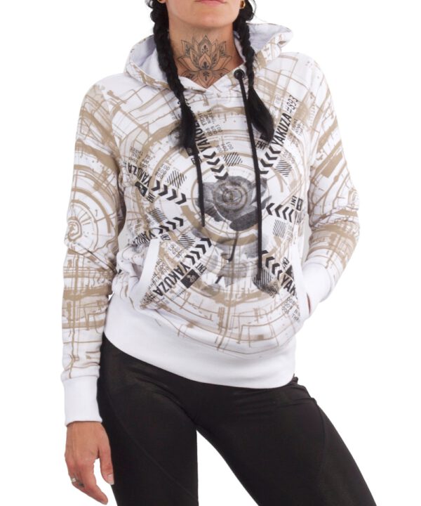 Yakuza Electric Rose Kapuzenpullover GHOB-21103 weiß