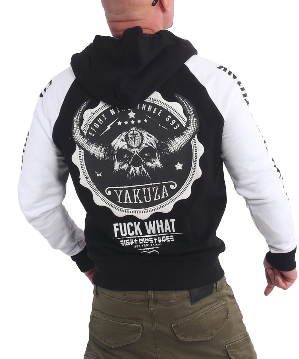 Yakuza Think Raglan Two Face Kapuzenjacke HZB-21012 black