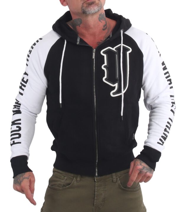 Yakuza Think Raglan Two Face Kapuzenjacke HZB-21012 black