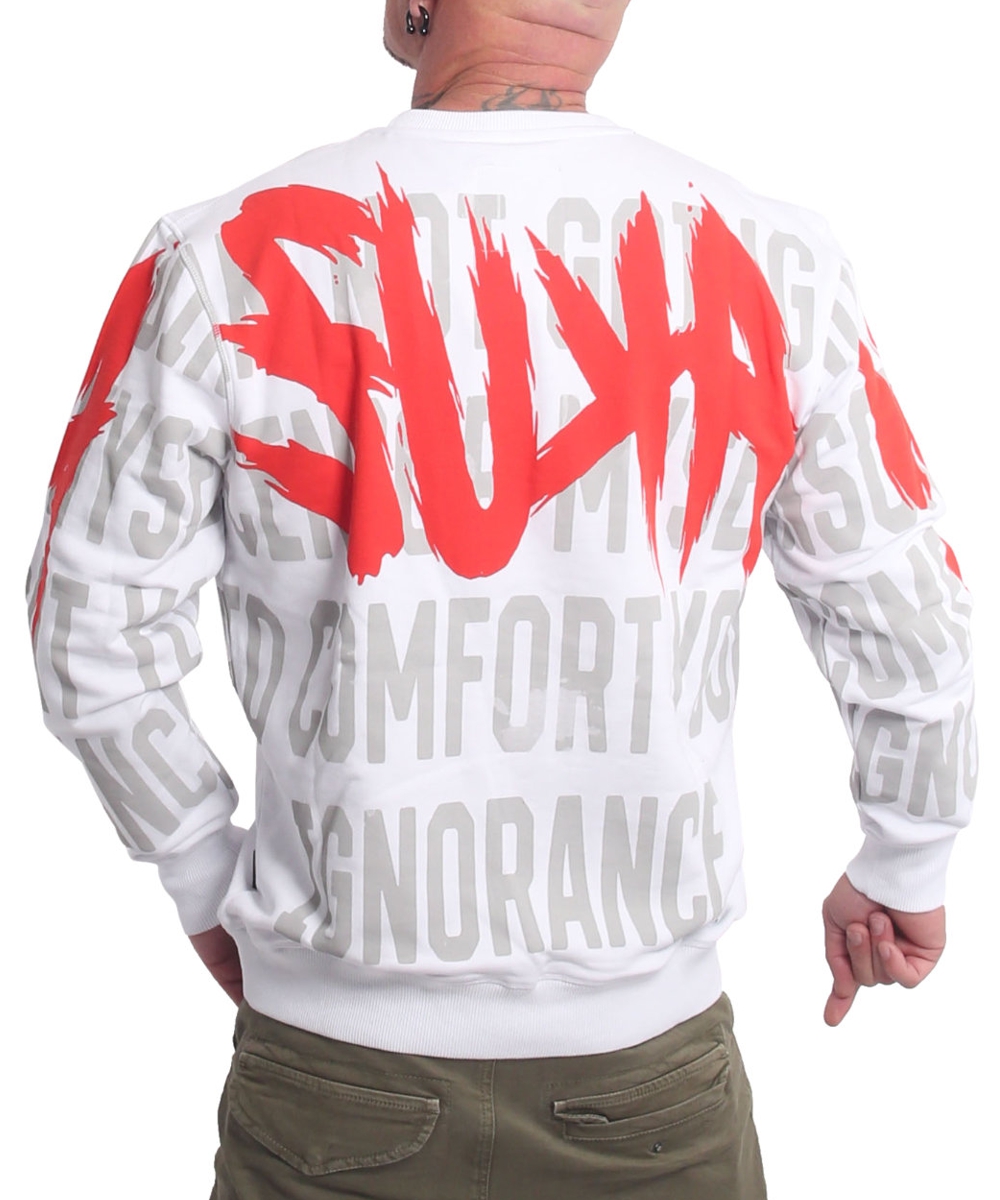 Yakuza Ignorance Allover Pullover PB-22037 weiß