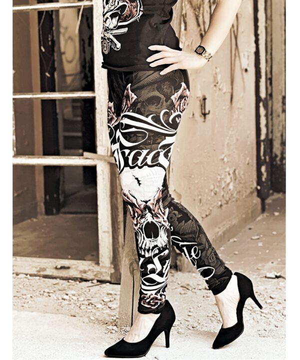 Fact of Life Leggings "The Last Roses" LG-04 black