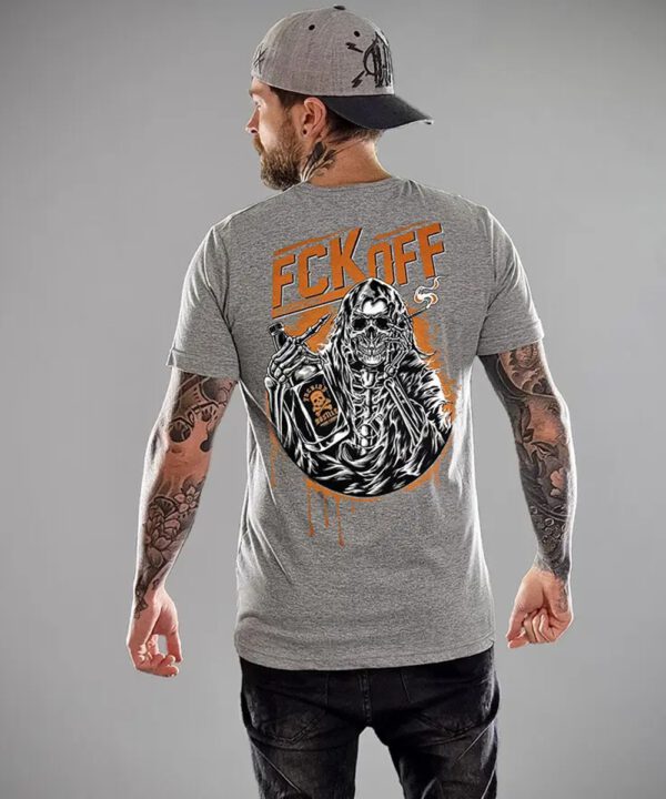 Hyraw Herren T-Shirt "GREY FCK OFF"