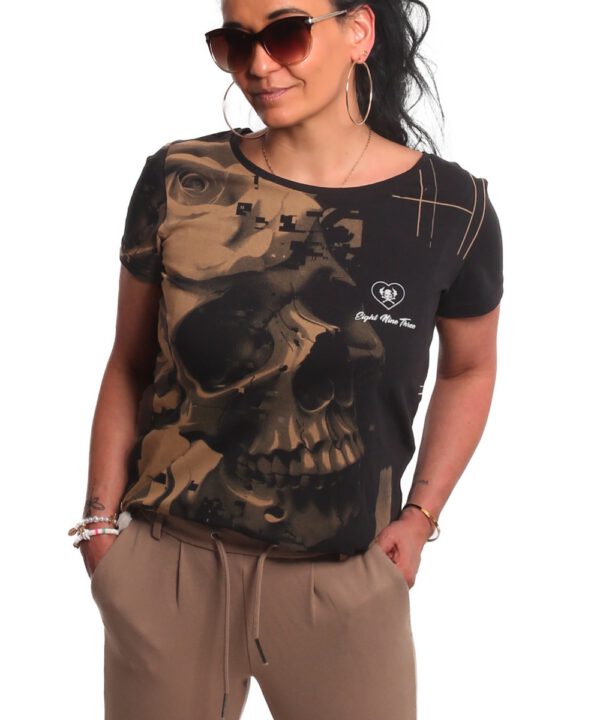 Yakuza Death Rose Curved Crew Neck T-Shirt GSB-24145