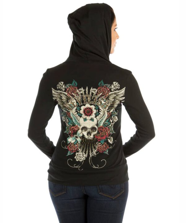 Liberty Wear leichte Kapuzen-Jacke mit Strasssteine