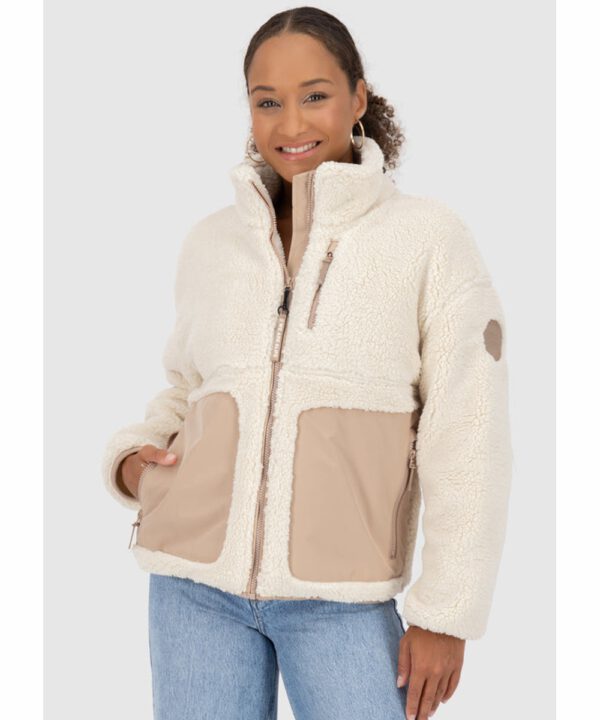 Alife and Kickin Jacke AnoukAK G Teddy Jacket beige