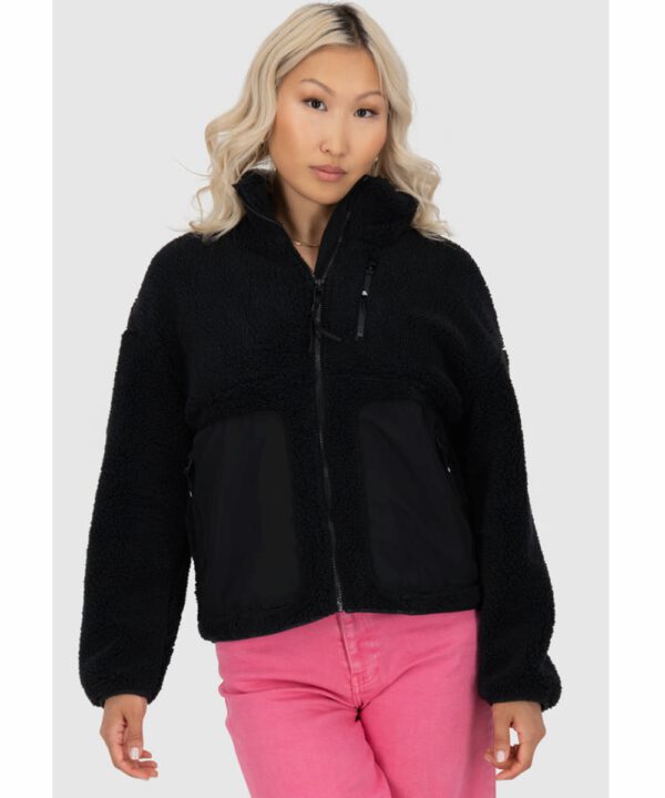 Alife and Kickin Jacke AnoukAK G Teddy Jacket black