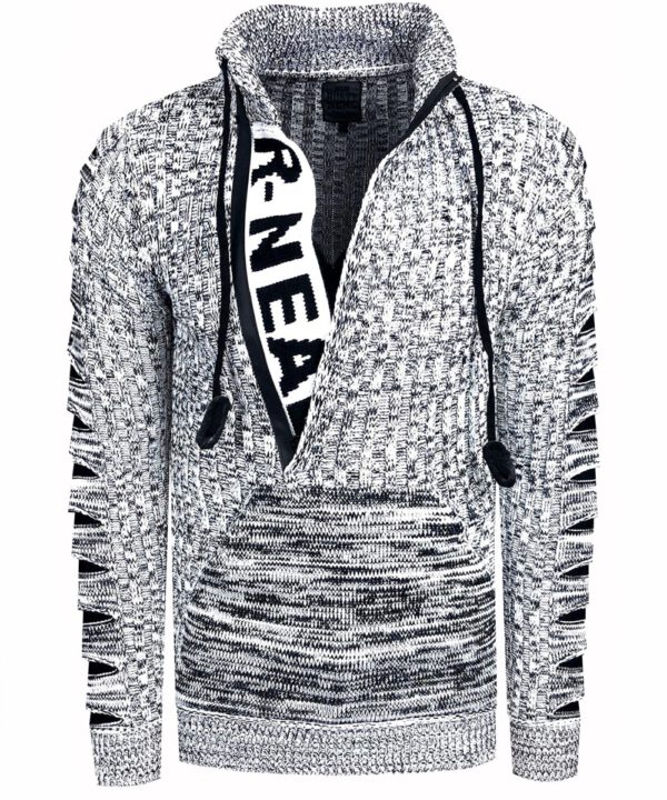 Rusty Neal Stehkragen Pullover weiß