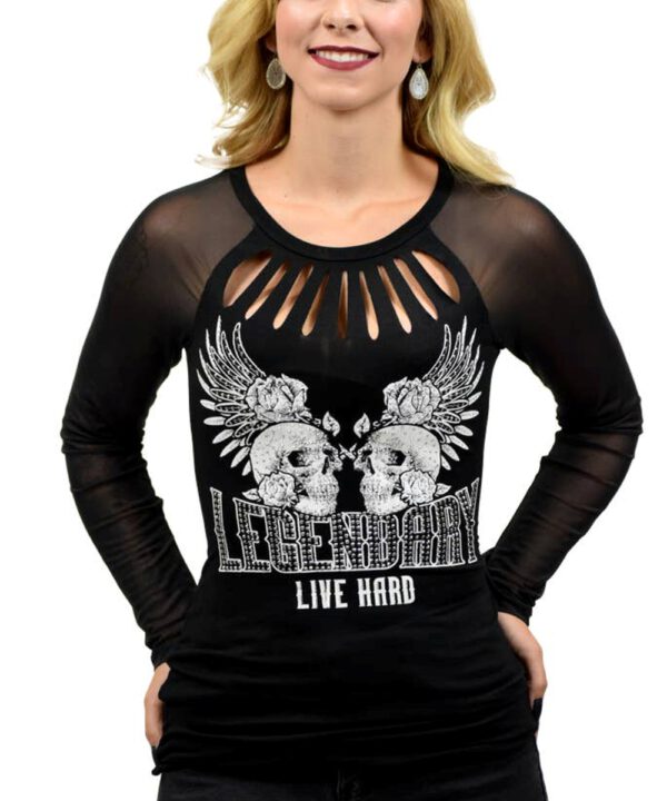 Liberty Wear Longsleeve mit Strasssteine
