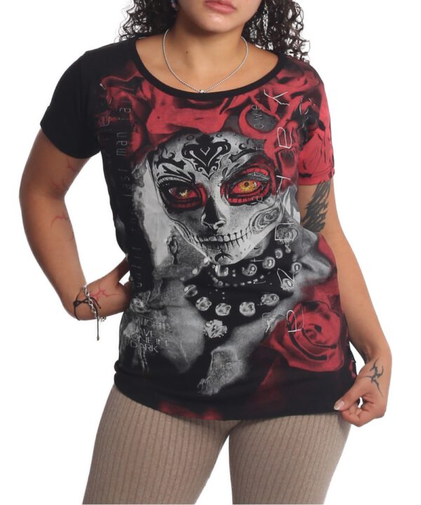 Yakuza Alone Curved Crew Neck T-Shirt GSB-26111